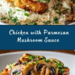 Golden Crispy Chicken with Parmesan Mushroom Sauce Recipe