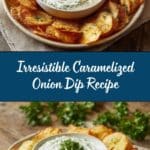 Caramelized Onion Dip with Potato Chips Recipe