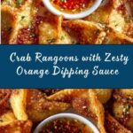 Crab Rangoons with Orange Sweet Chili Dipping Sauce Recipe