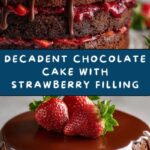 Chocolate Cake with Strawberry Filling Recipe