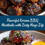 Korean BBQ Meatballs with Spicy Mayo Dip Recipe