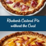 Crustless Rhubarb Custard Pie Recipe