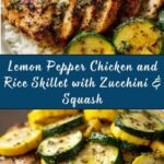 Lemon Pepper Chicken and Rice with Zucchini and Squash Recipe