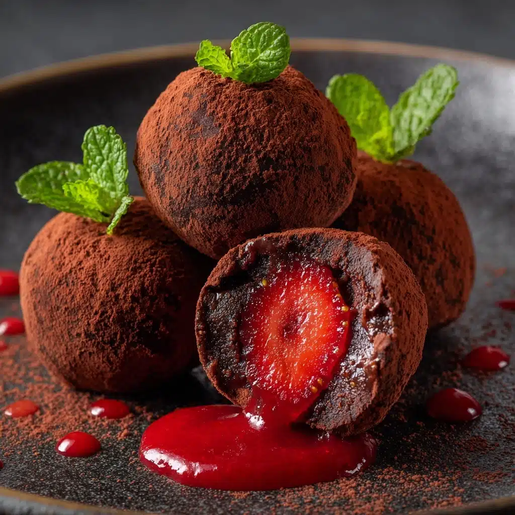 Strawberry Dark Chocolate Truffles Recipe - Recipe Image