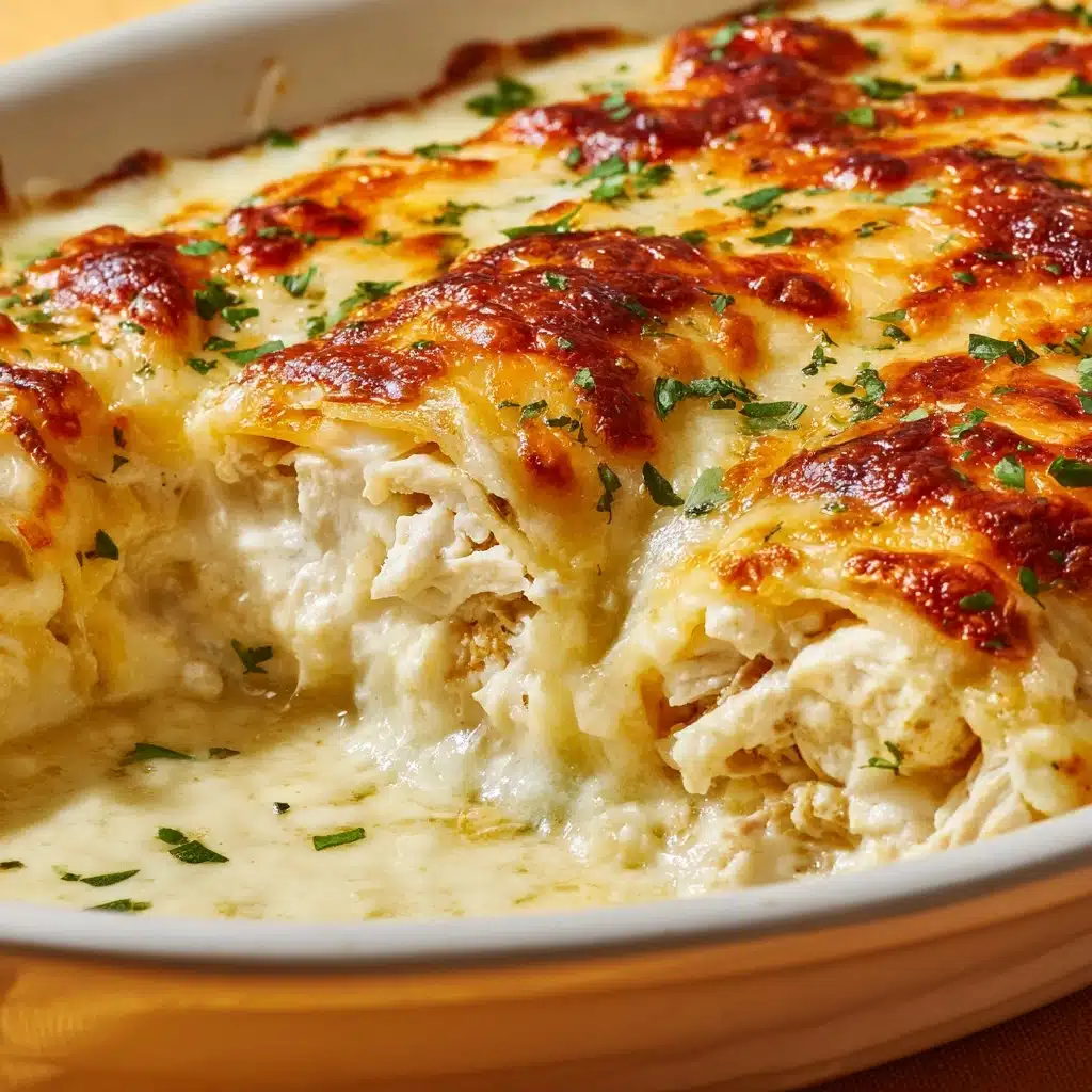 Chicken Enchiladas with Sour Cream White Sauce Recipe - Recipe Image