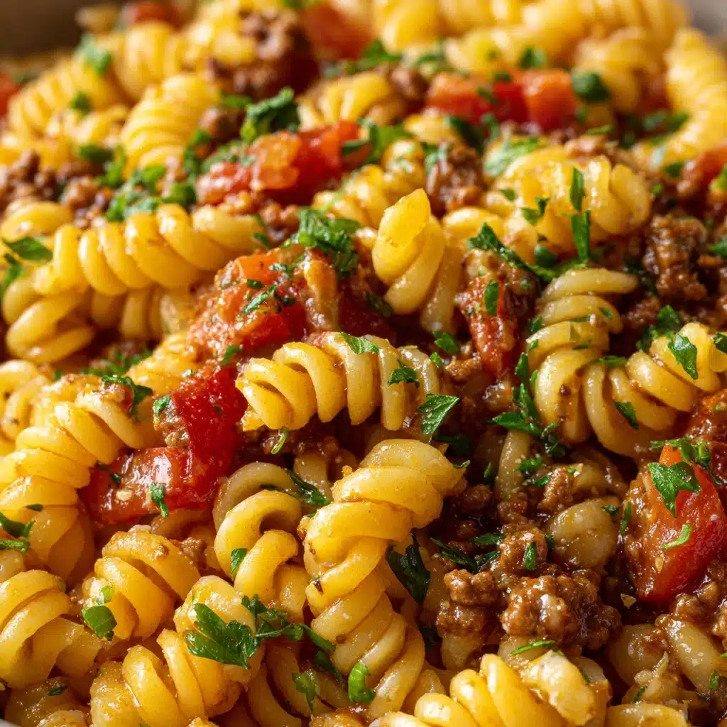 One Pot Beef Taco Pasta Recipe - Recipe Image