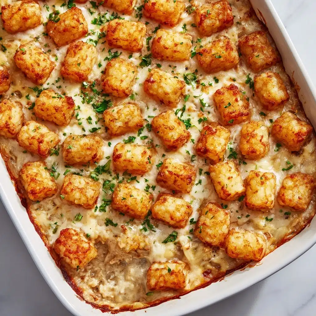 Chicken Alfredo Tater Tot Casserole Recipe - Recipe Image