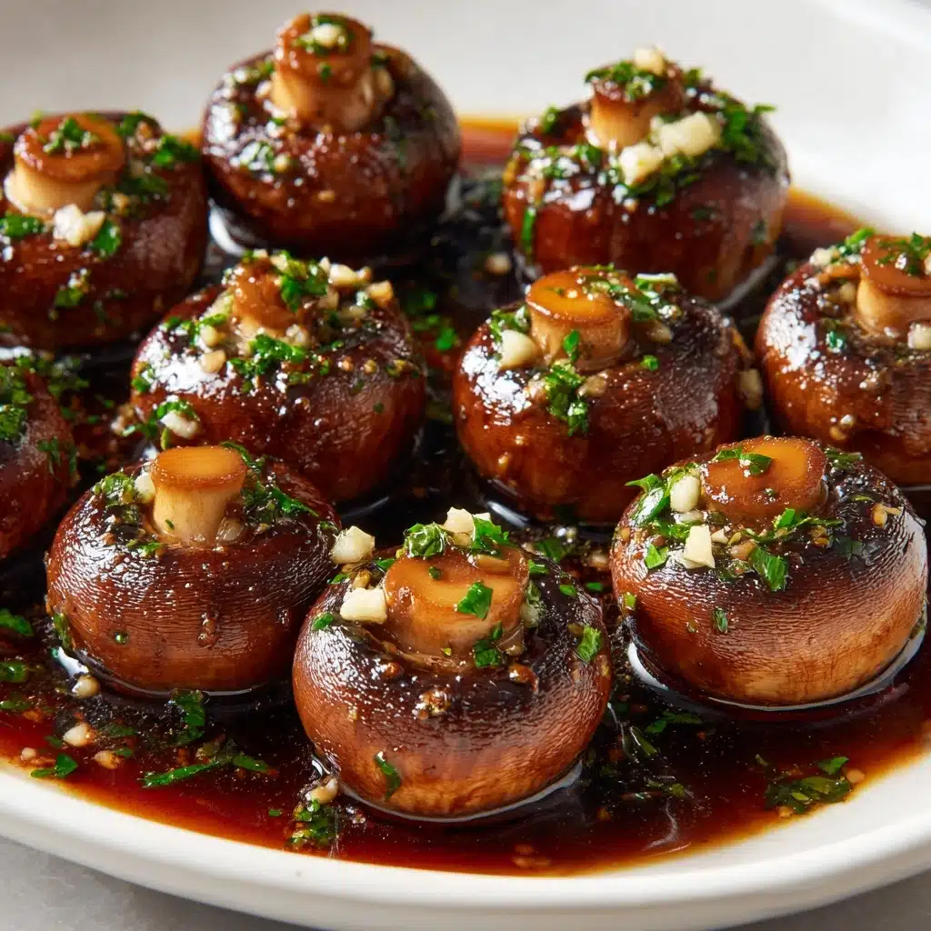 Balsamic Soy Roasted Garlic Mushrooms Recipe - Recipe Image