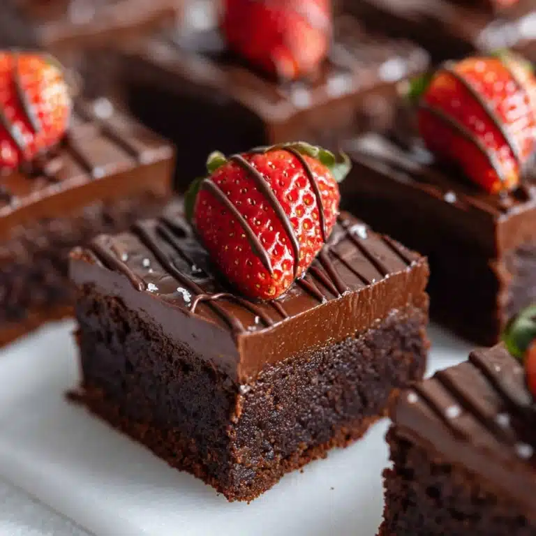 CHOCOLATE-COVERED STRAWBERRY BROWNIES Recipe