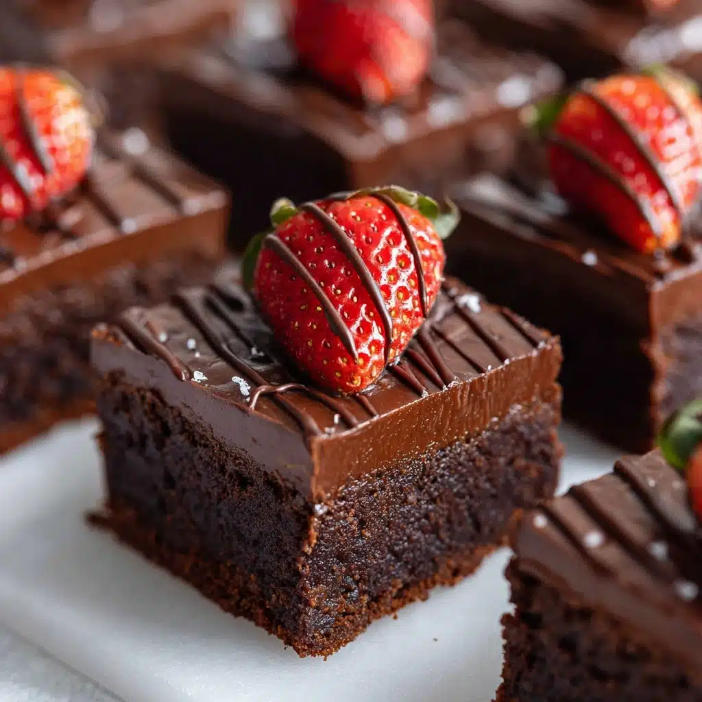 CHOCOLATE-COVERED STRAWBERRY BROWNIES Recipe