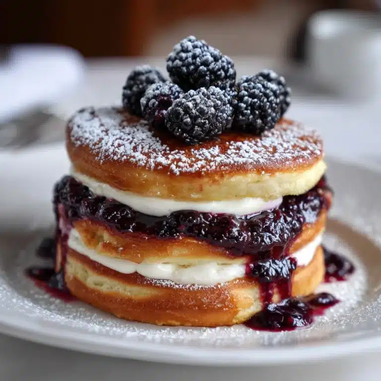 Cream Cheese Stuffed Blackberry Compote French Toast Recipe