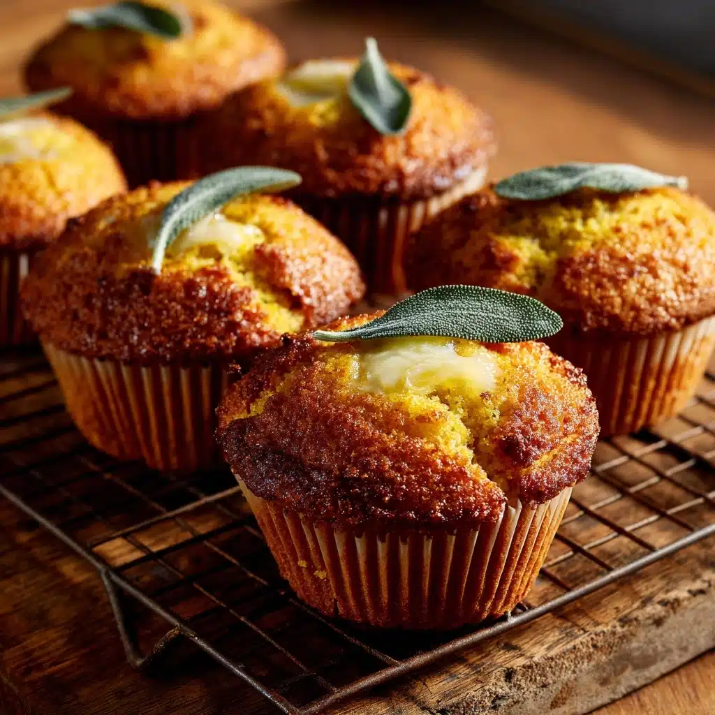 Cheddar Apple Cornbread Muffins with Maple Sage Butter Recipe
