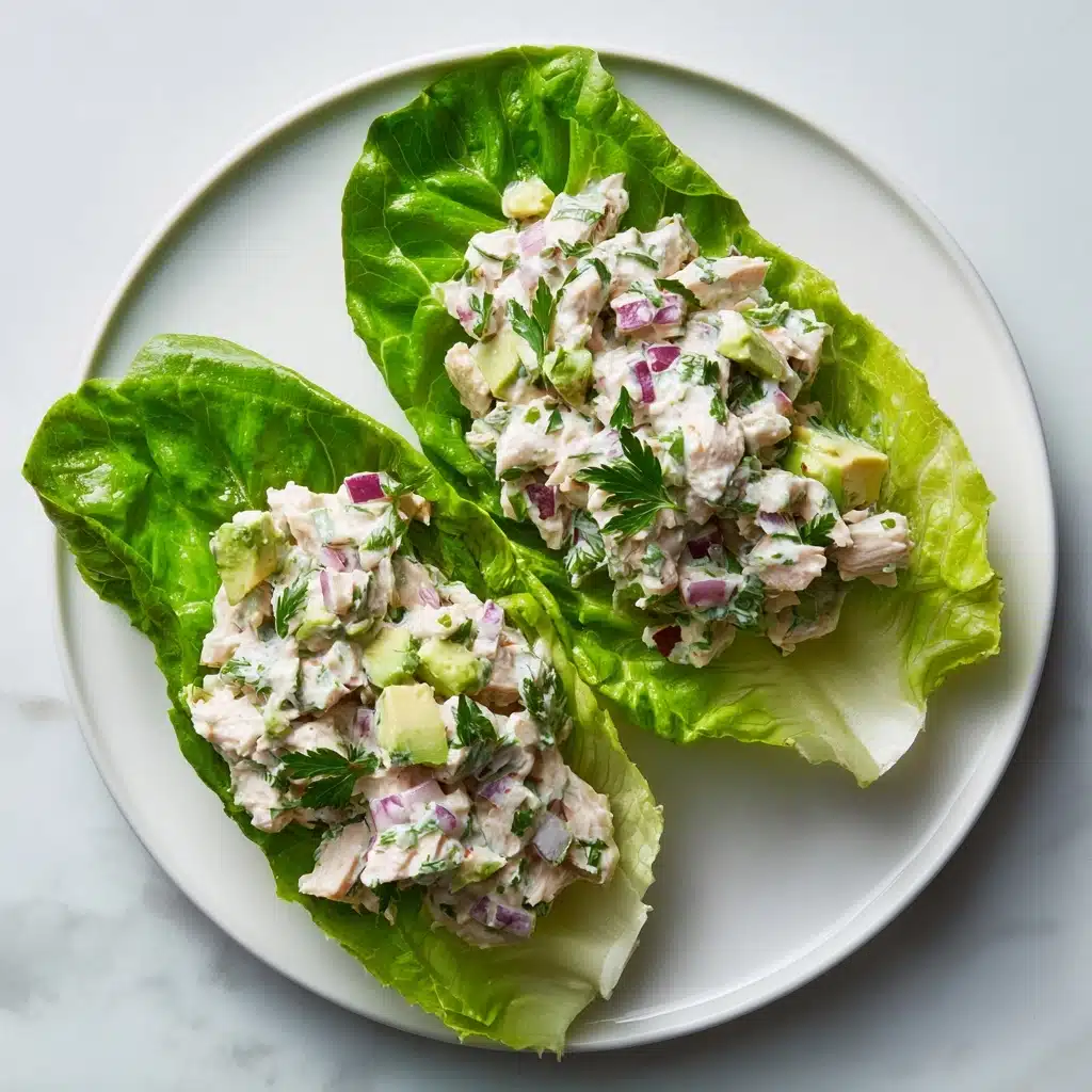 Avocado Chicken Salad Lettuce Wraps Recipe
