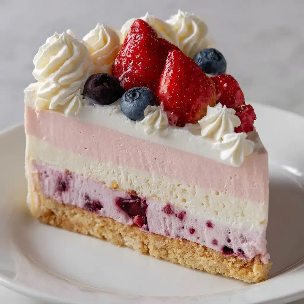 Unicorn No-Bake Strawberry Split Cake Recipe - Recipe Image