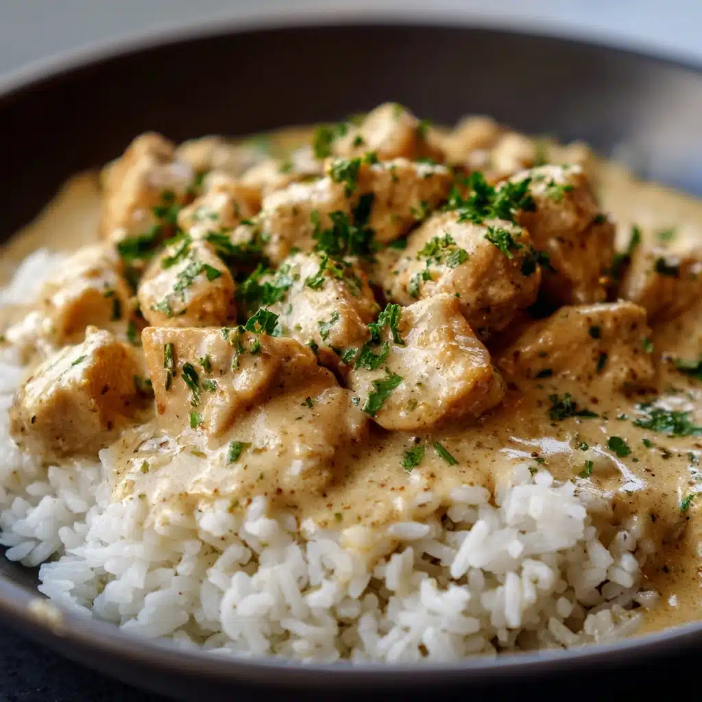 Creamy Smothered Chicken and Rice Recipe - Recipe Image
