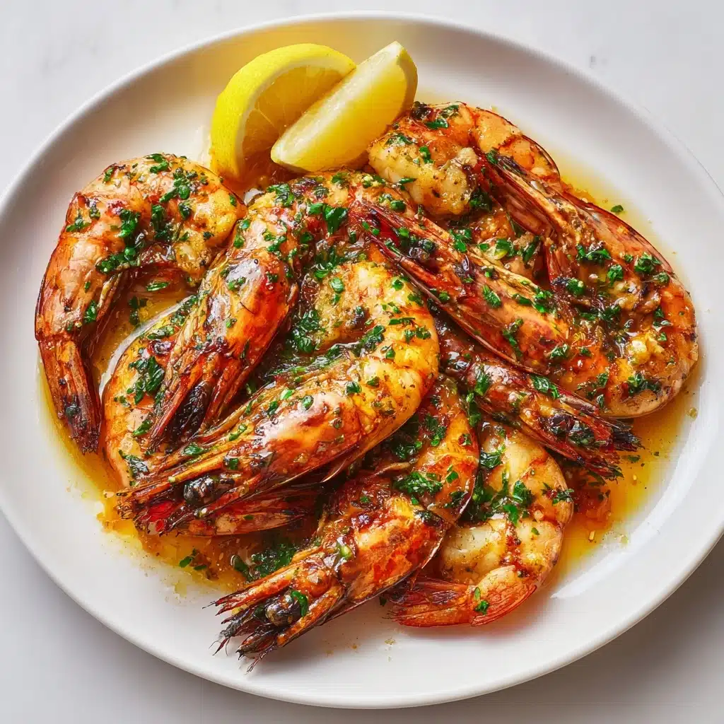 BBQ Grilled Prawns with Garlic, Lemon & Chilli Recipe - Recipe Image