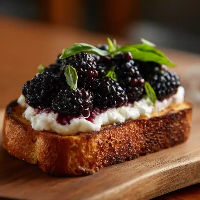 Balsamic Blueberry Goat Cheese Crostinis Recipe