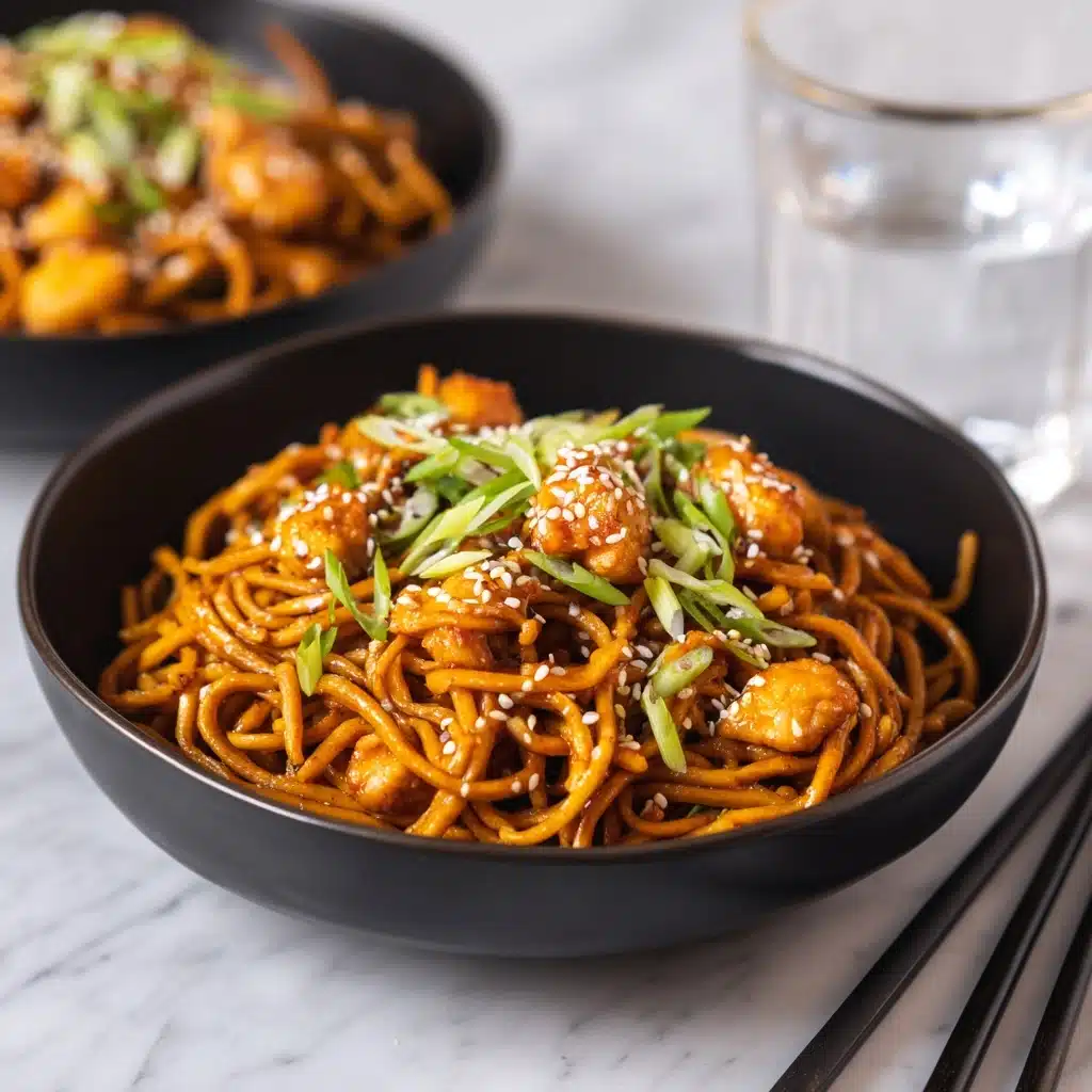 Slow Cooker Honey Garlic Chicken Noodles Recipe - Recipe Image