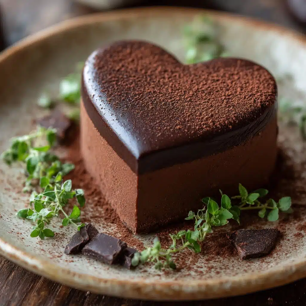 Heart-Shaped Chocolate Flan Recipe - Recipe Image