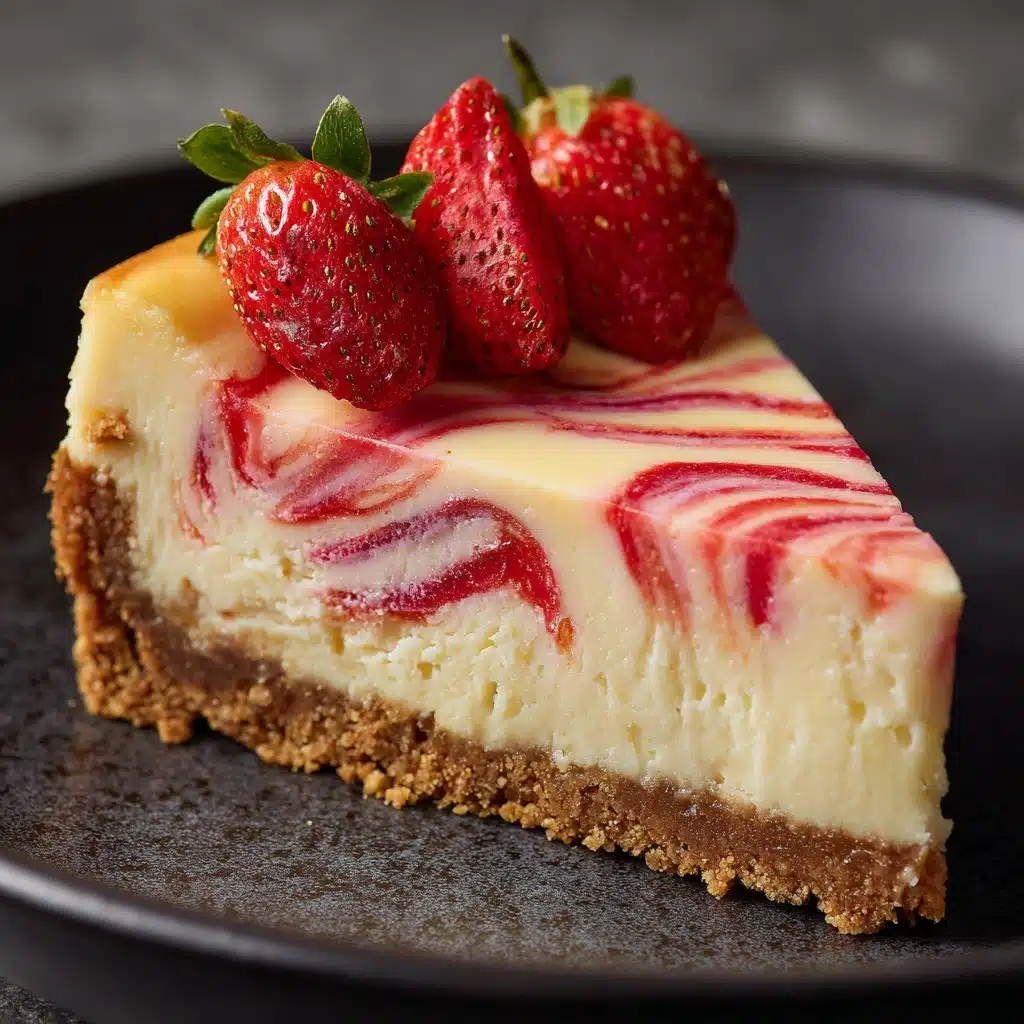 Strawberry Swirl Cheesecake Recipe - Recipe Image