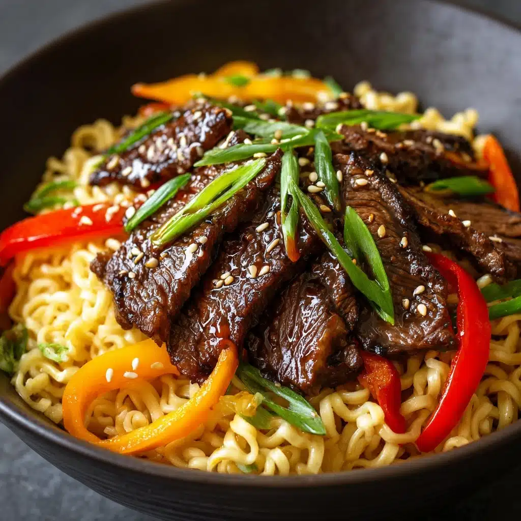 Mongolian Beef Stir-Fry with Ramen Recipe - Recipe Image