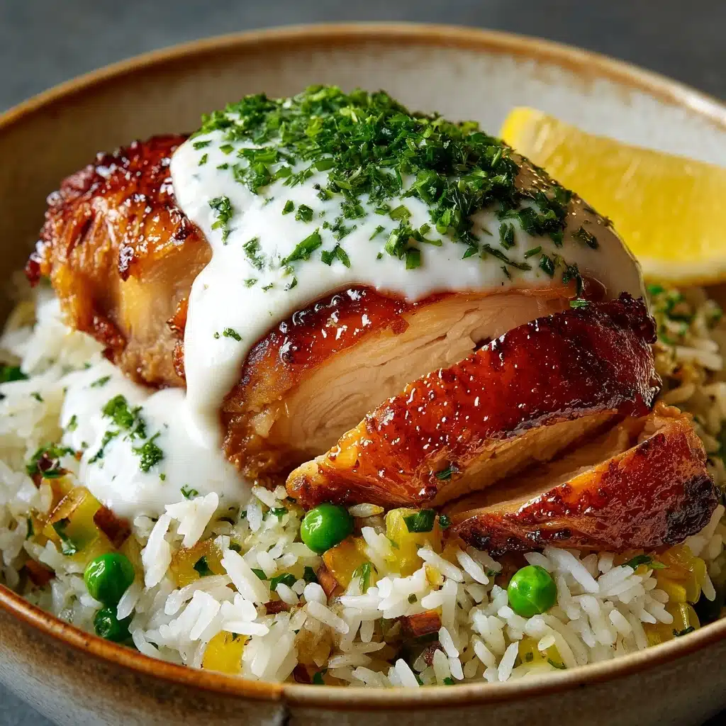 Air Fryer Greek Lemon Chicken and Rice Bake Recipe - Recipe Image