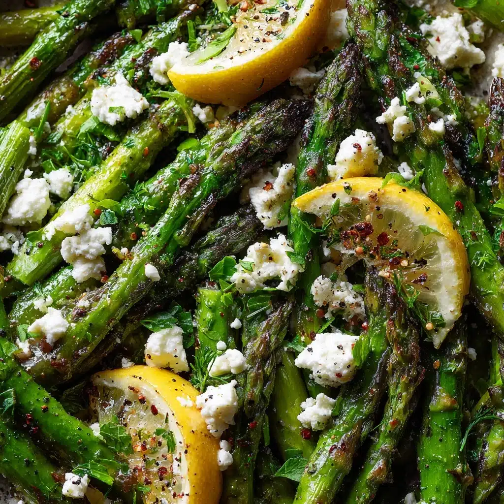 Grilled Asparagus Salad with Feta & Lemon Recipe - Recipe Image