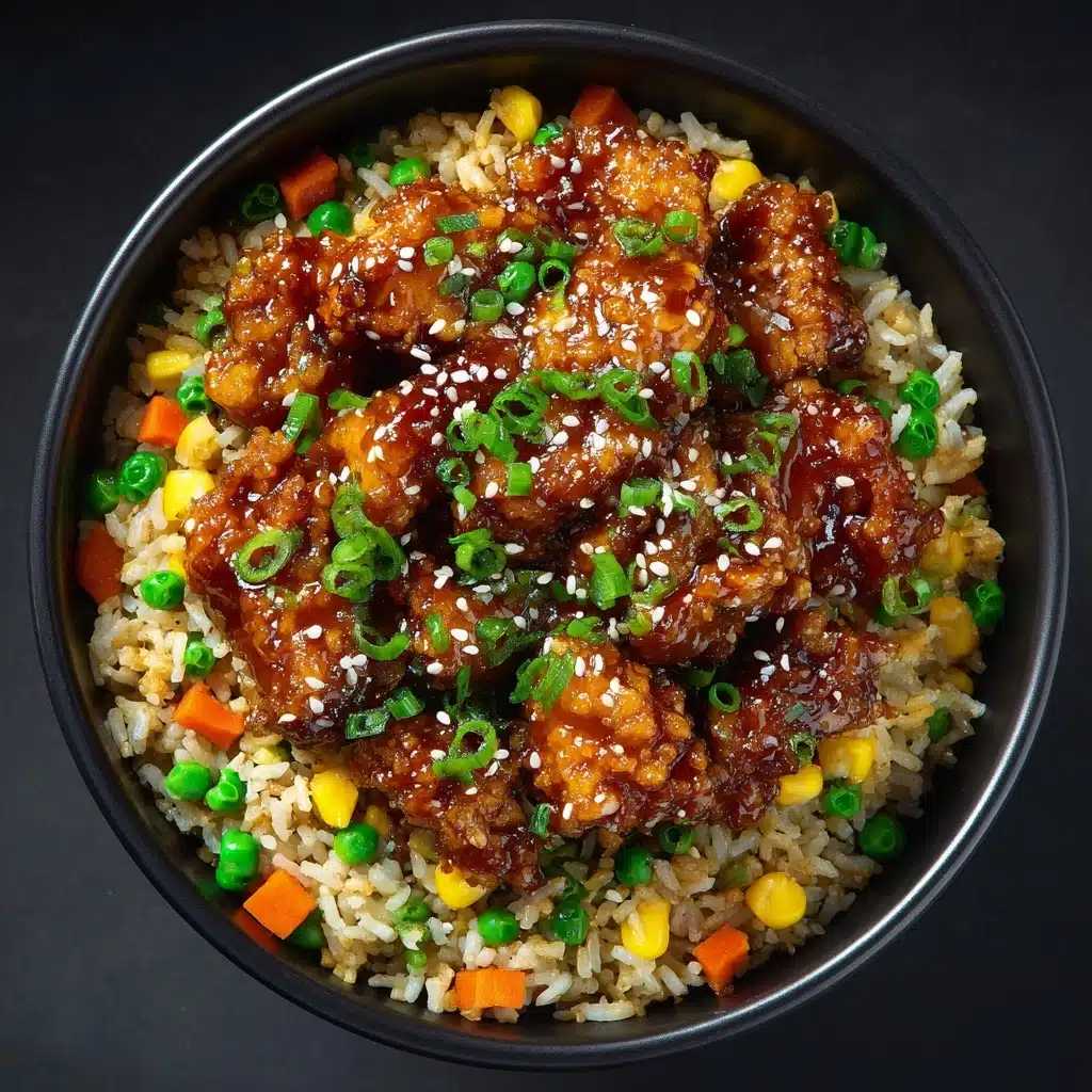High Protein Crispy Garlic Chicken Fried Rice Recipe - Recipe Image
