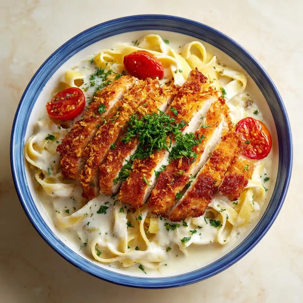 Crispy Chicken Fettuccine Alfredo Recipe - Recipe Image