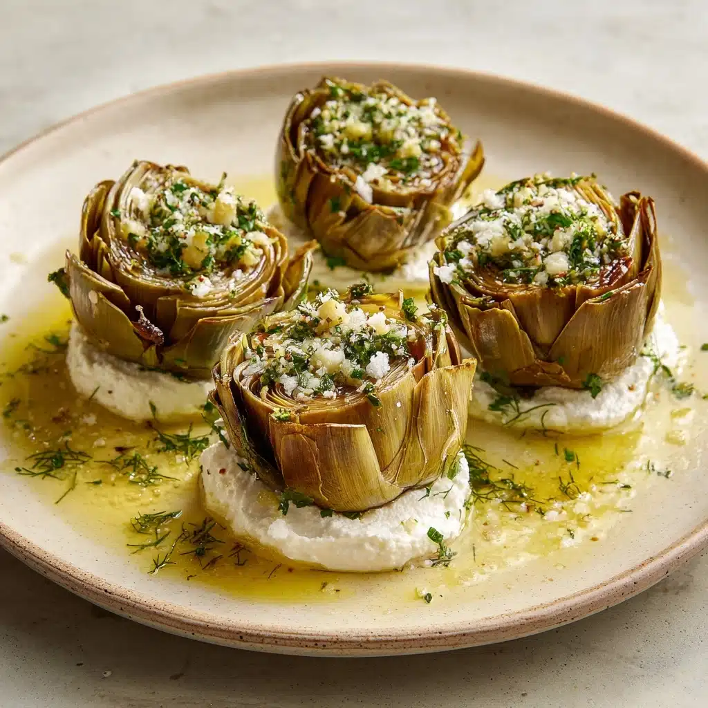 Artichokes on Whipped Ricotta Recipe - Recipe Image