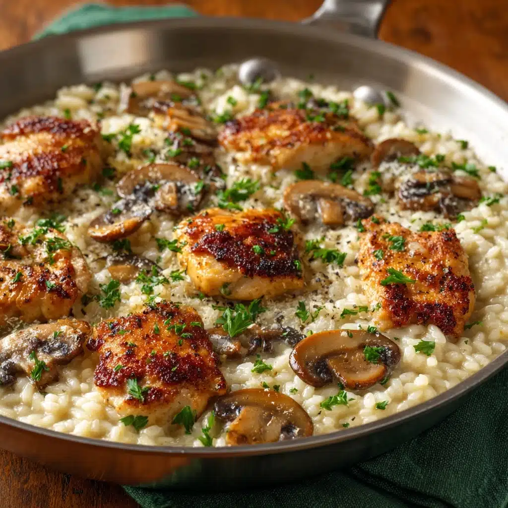 Creamy Mushroom Chicken and Rice Recipe - Recipe Image