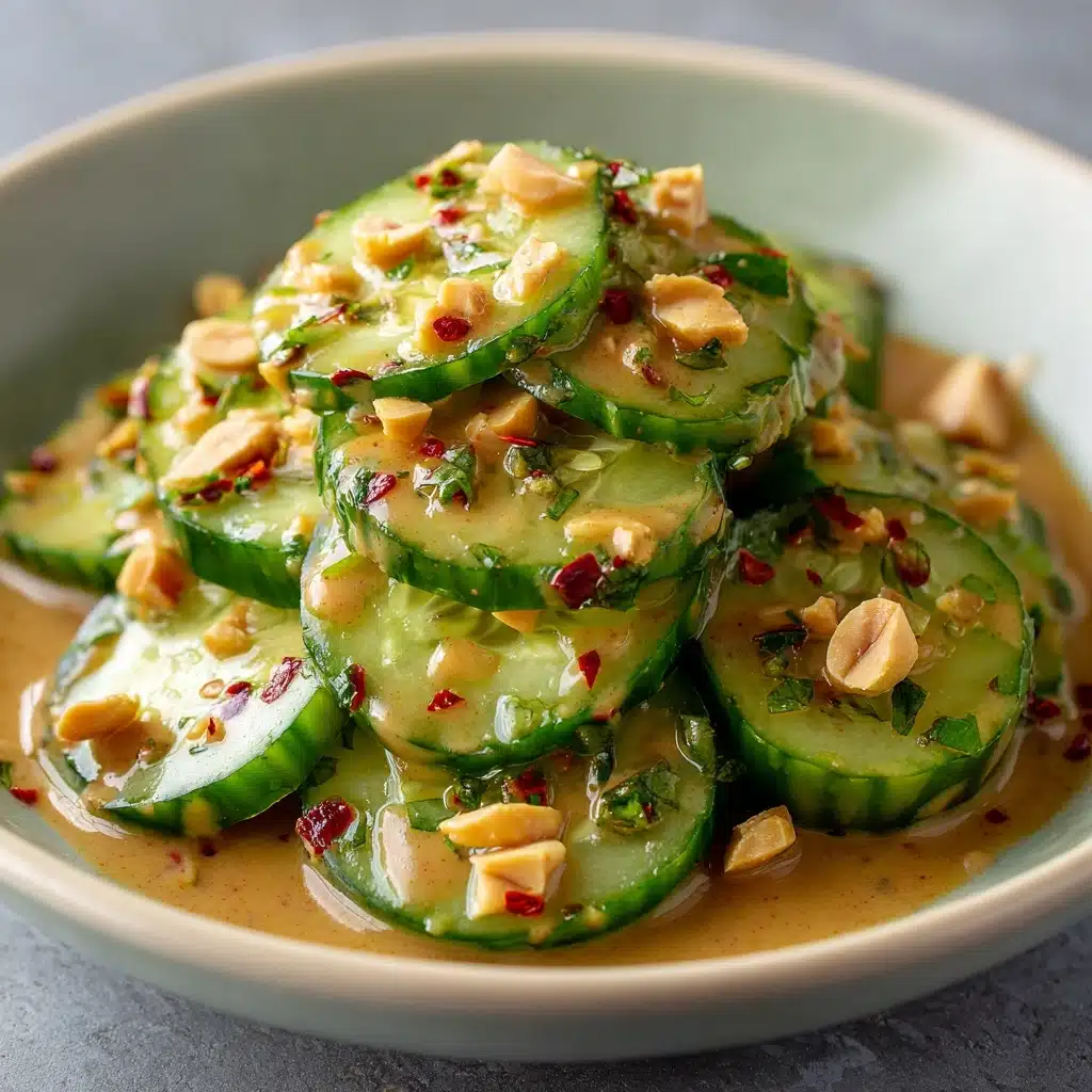 Cucumbers in Spicy Peanut Sauce Recipe - Recipe Image