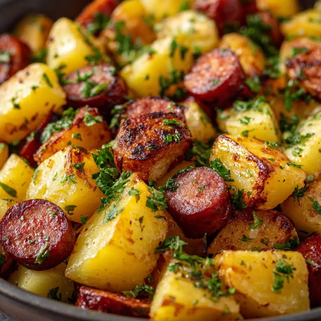 Fried Potatoes and Onions with Smoked Polish Sausage Recipe - Recipe Image
