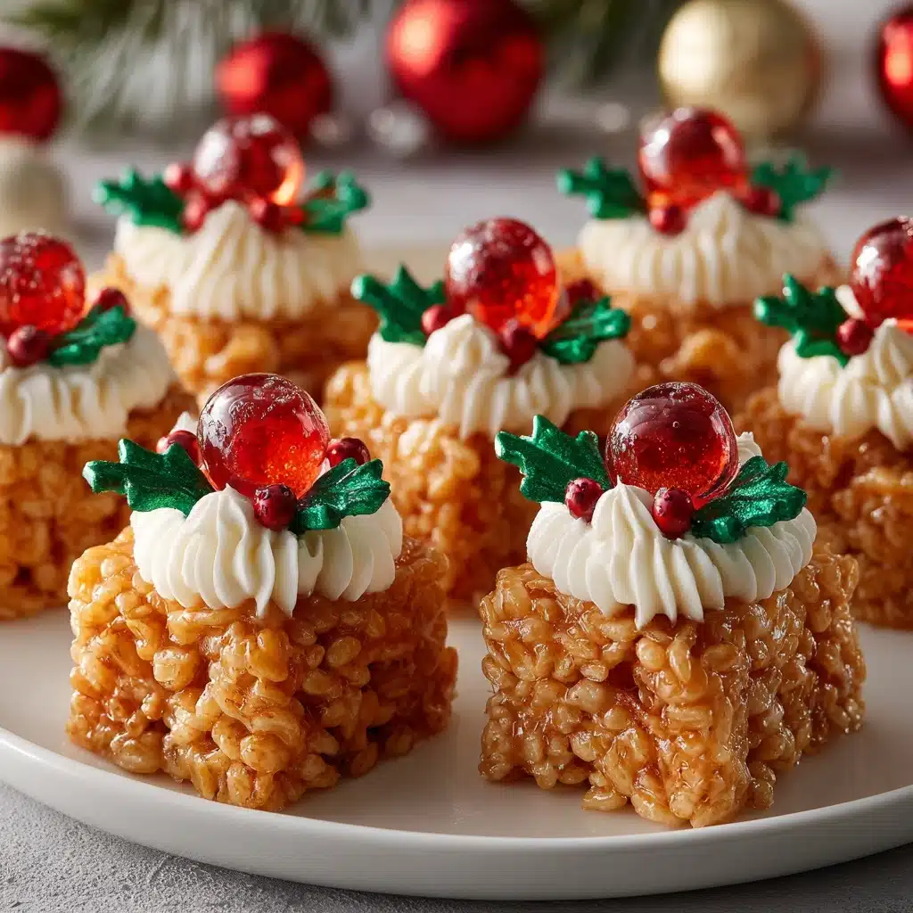 Rice Krispie Christmas Puddings Recipe - Recipe Image