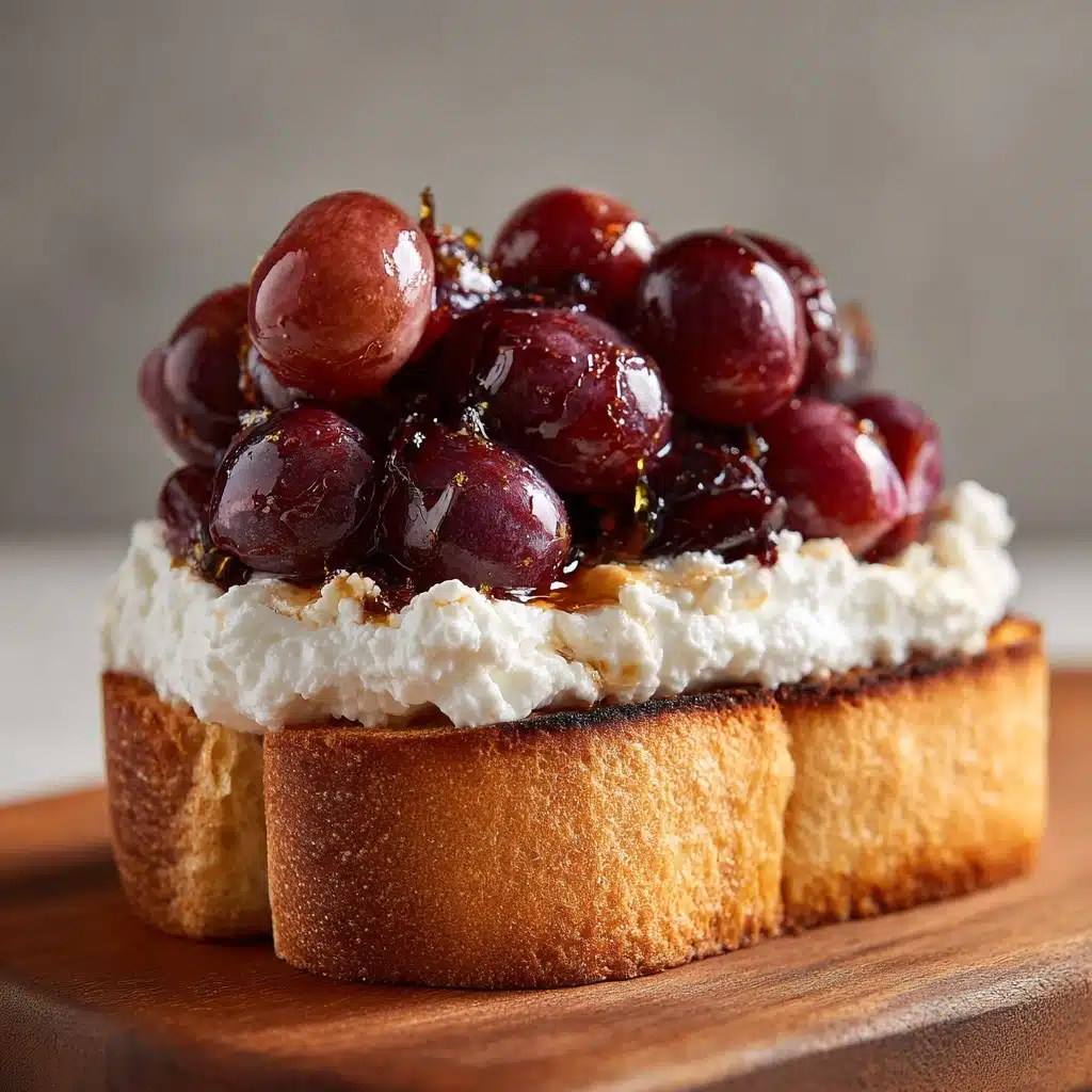 Roasted Grapes on Ricotta Toasts Recipe - Recipe Image