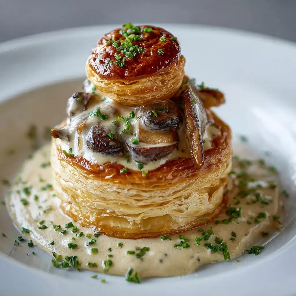 Vol-au-Vent with Creamy Mushroom Filling Recipe - Recipe Image