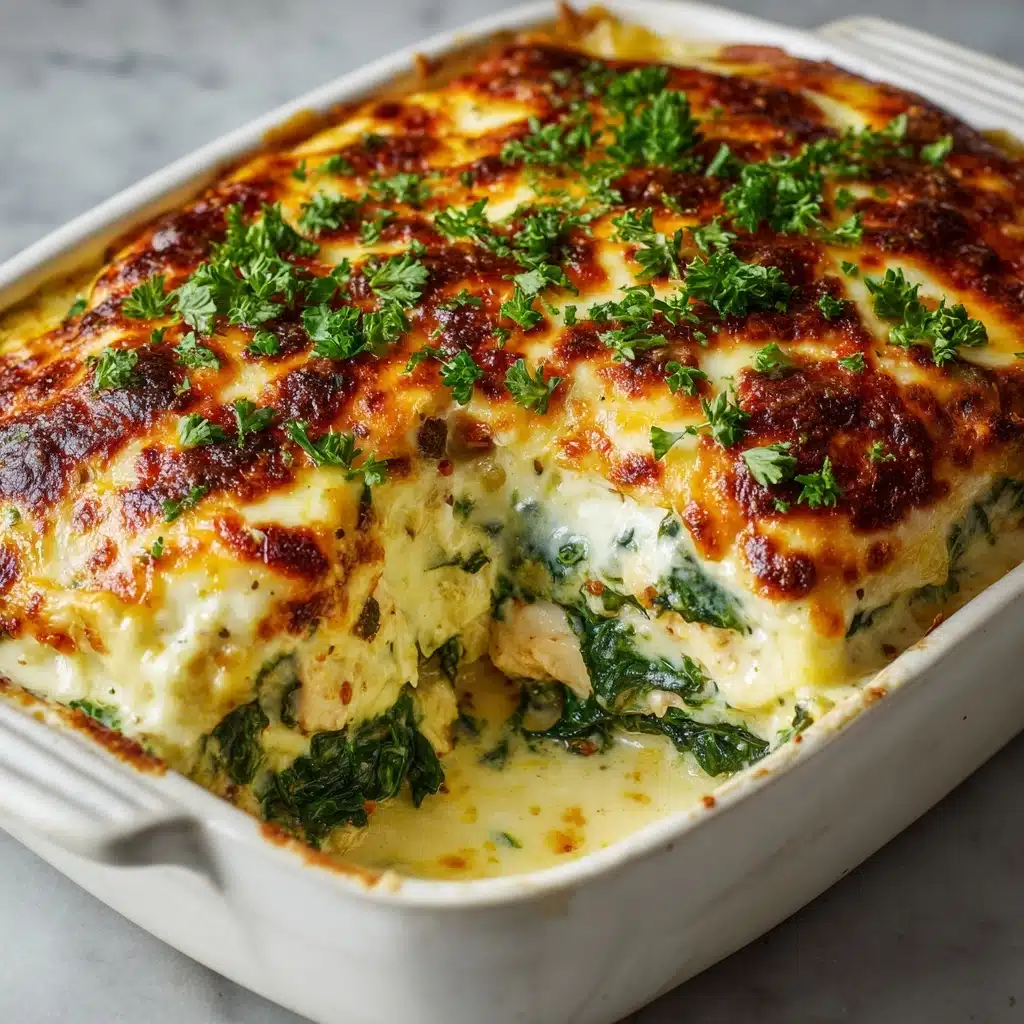 Creamy Chicken and Spinach Casserole Recipe - Recipe Image