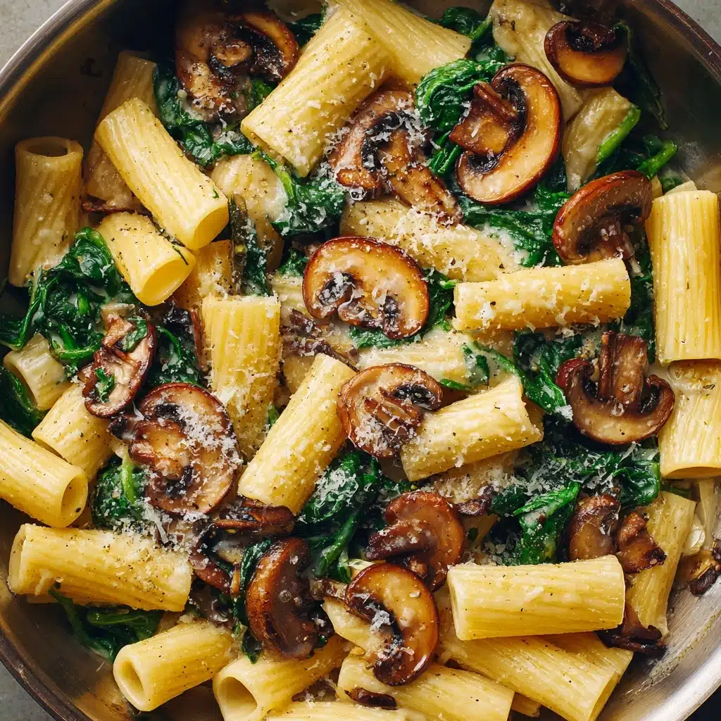 Spinach Mushroom Pasta Recipe - Recipe Image