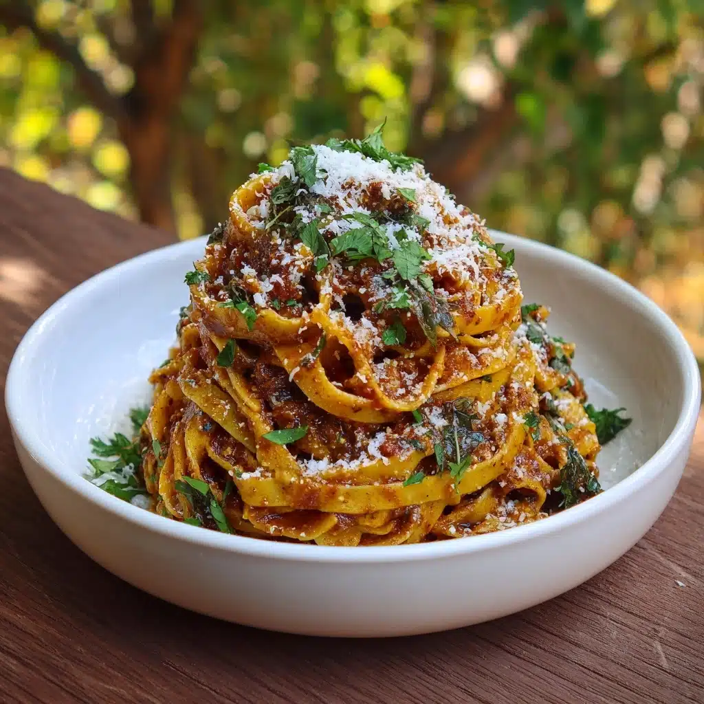 ic & Almond Pesto with Fresh Tagliatelle Recipe - Recipe Image