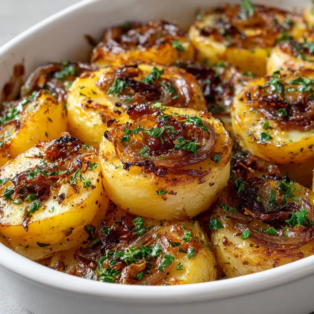 Oven Roasted Yukon Gold Potatoes with Onions Recipe - Recipe Image