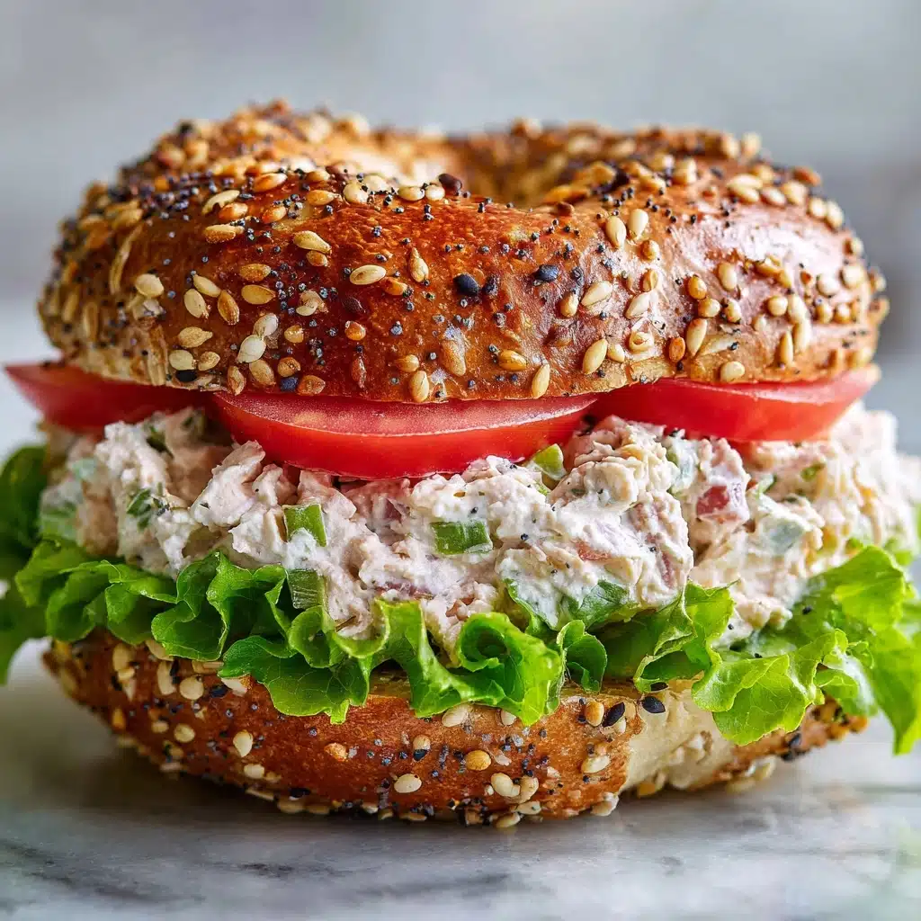 Tuna Salad Bagel Sandwich Recipe - Recipe Image