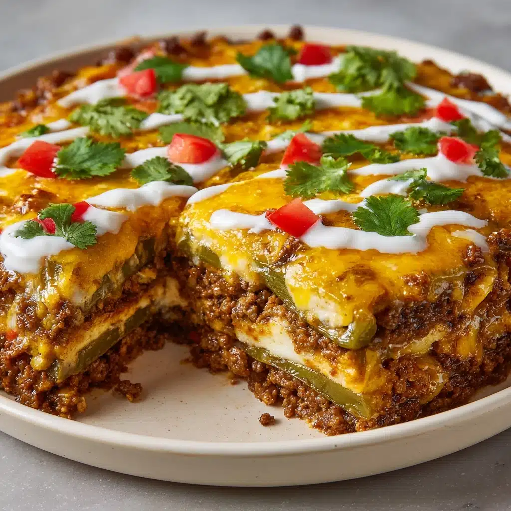 Baked Beef Chiles Rellenos Casserole Recipe - Recipe Image