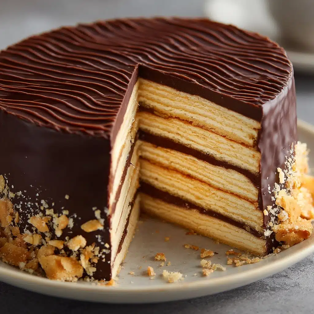 No-Bake Chocolate Biscuit Cake Recipe - Recipe Image