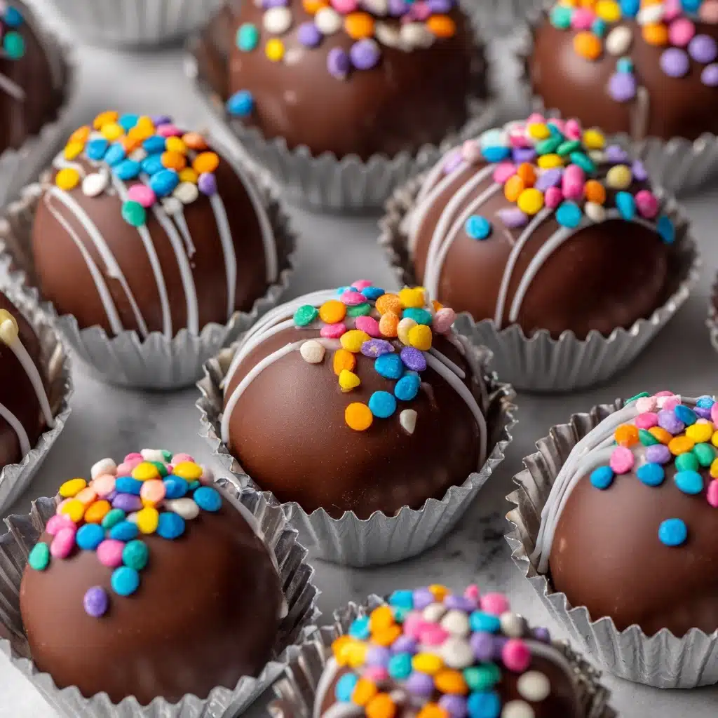 Chocolate-covered Christmas Cake Puffs Recipe