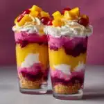 Layered Raspberry and Mango Sundae Recipe