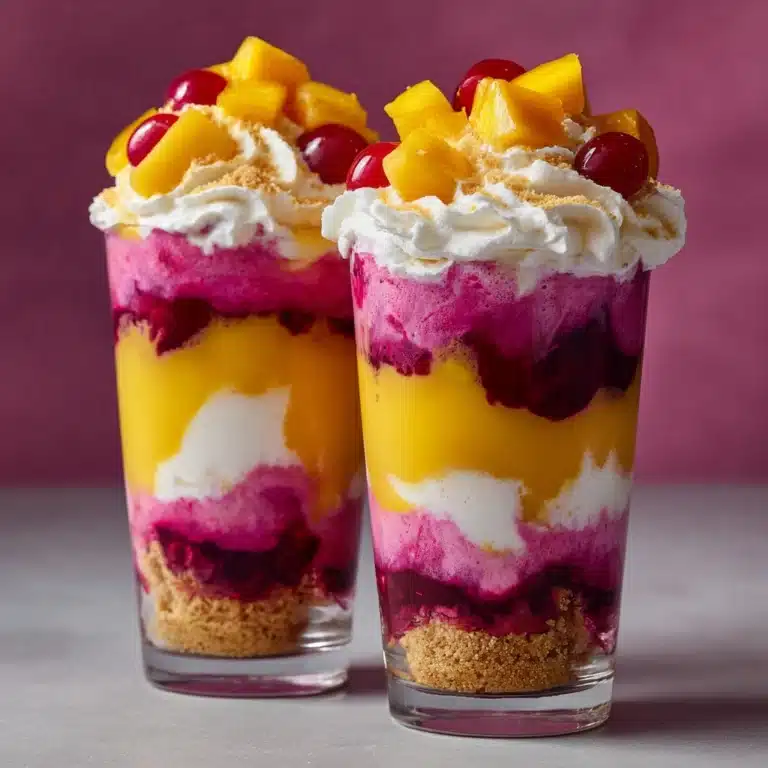 Layered Raspberry and Mango Sundae Recipe