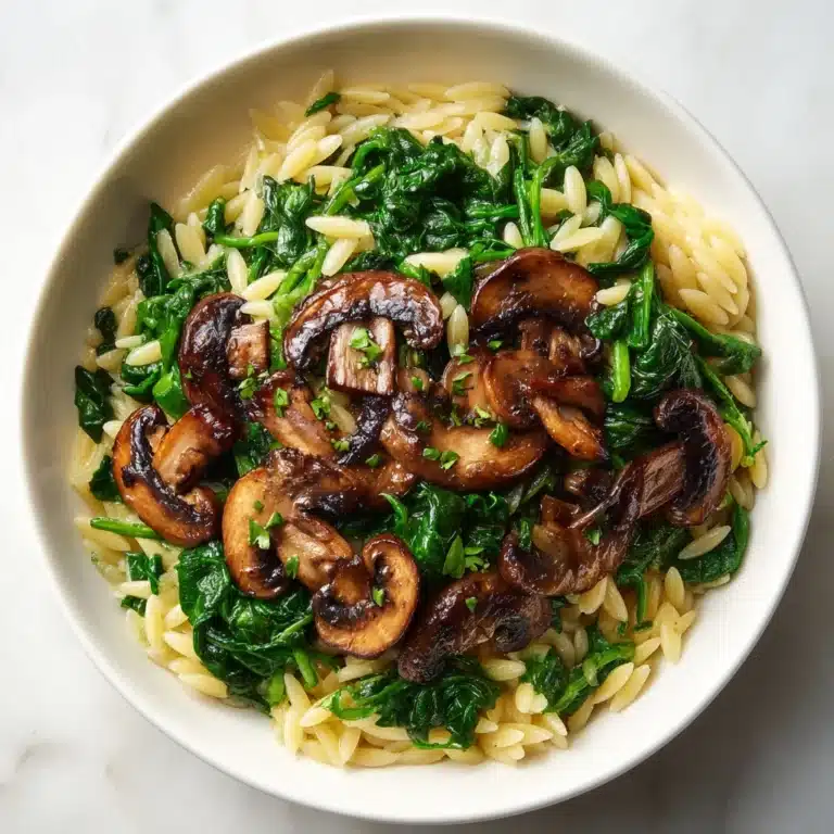 Mushroom and Spinach Orzo Recipe