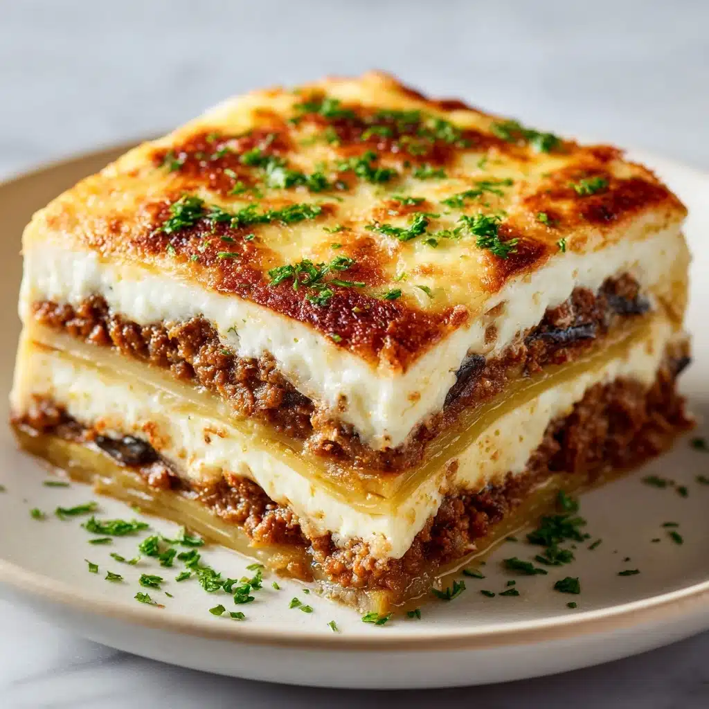 Classic Greek Eggplant Moussaka Recipe - Recipe Image