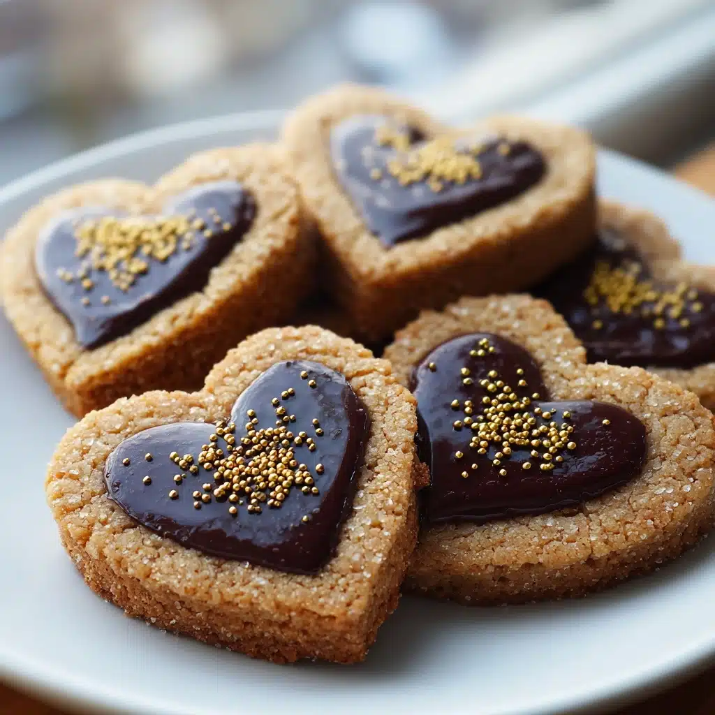 Heart Shaped Chocolate Thumbprint Cookies Recipe