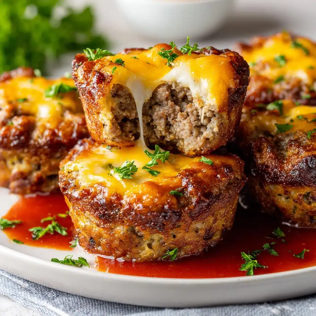 Cheesy Stuffed Meatloaf Bites Recipe - Recipe Image